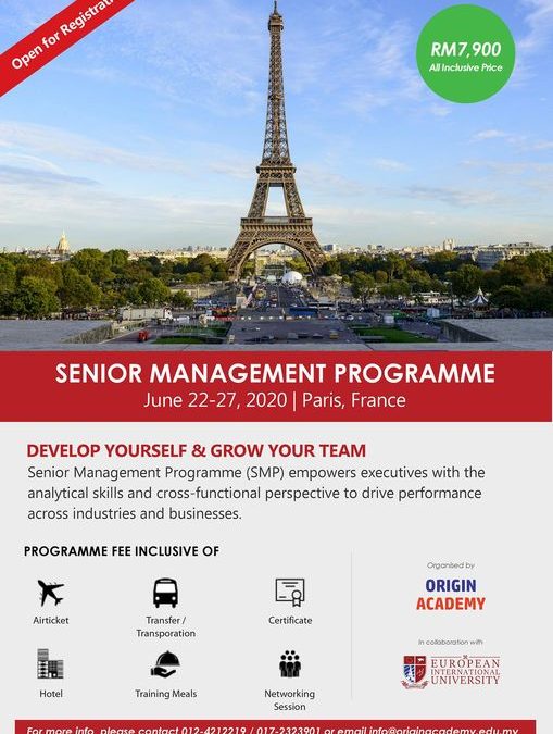 Senior Management Programme to Paris